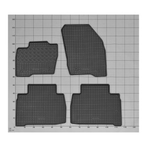 Gummimatten für FORD S-Max ab 2015 - schwarz, 1,5 cm Rand
