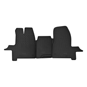 Gummimatten für FORD Tourneo Custom ab 2012 bis 2024 - 2Sitze ( 1+1 ) - schwarz, 1,5 cm Rand