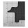 Gummimatten für FORD Tourneo Custom ab 2012 bis 2024 - 3Sitze ( 1+3 ) - schwarz, 1,5 cm Rand
