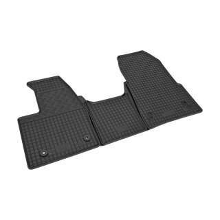 Gummimatten für FORD Tourneo Custom ab 2018 bis 2024 Automat - 2/3Sitze - schwarz, 1,5 cm Rand