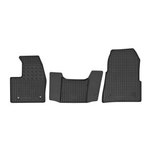 Gummimatten für FORD Tourneo Custom ab 2018 bis 2024 Automat - 2/3Sitze - schwarz, 1,5 cm Rand
