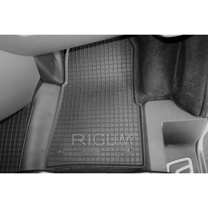 Gummimatten für FORD Tourneo Custom ab 2018 bis 2024 Manual - 2/3 Sitze - schwarz, 1,5 cm Rand