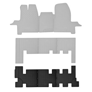 Passgenaue Gummifußmatten von RIGUM passend für FORD Tourneo Custom ab 2012 | 3Reihe