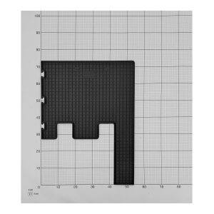 Gummimatten für FORD Transit Custom ab 2018 bis 2024 - 2Reihe - schwarz, 1,5 cm Rand