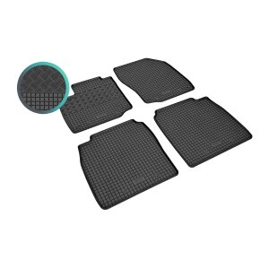 Gummimatten für HONDA Civic 2012 bis 2017 - schwarz, 1,5 cm Rand