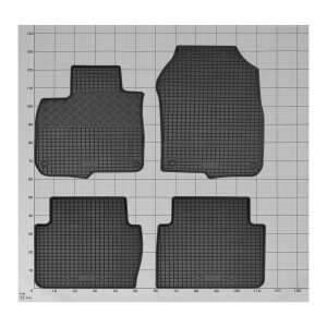Gummimatten für HONDA CR-V ab 2018 - schwarz, 1,5 cm Rand
