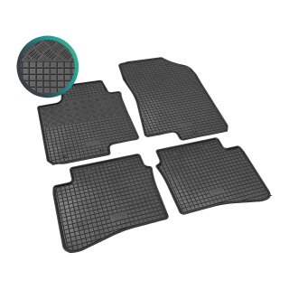Gummimatten für HYUNDAI i20 ab 2020 - schwarz, 1,5 cm Rand