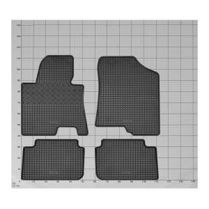 Gummimatten für HYUNDAI i30 ab 2012 bis 2017 - schwarz, 1,5 cm Rand