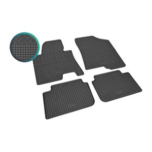Gummimatten für HYUNDAI i30 ab 2012 bis 2017 - schwarz, 1,5 cm Rand