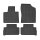 Gummimatten für HYUNDAI Santa Fe ab 2021 - schwarz, 1,5 cm Rand