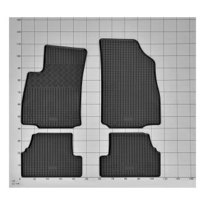 Gummimatten für CHEVROLET Trax ab 2013 bis 2022 - schwarz, 1,5 cm Rand