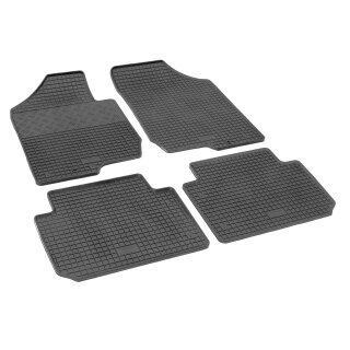 Gummimatten für KIA Carens ab 2007 bis 2013 - schwarz, 1,5 cm Rand