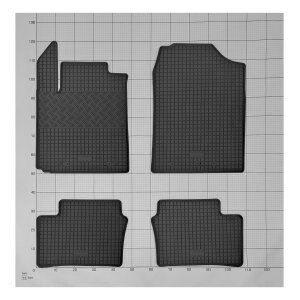 Gummimatten für KIA Picanto ab 2017 - schwarz, 1,5 cm Rand