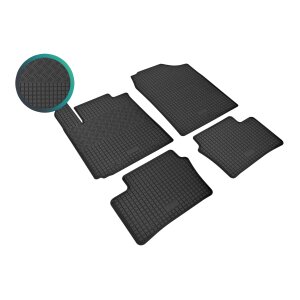 Gummimatten für KIA Picanto ab 2017 - schwarz, 1,5 cm Rand