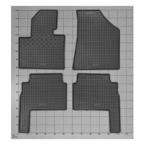 Gummimatten für KIA Sorento ab 2009 bis 2014 - 5Sitze - schwarz, 1,5 cm Rand