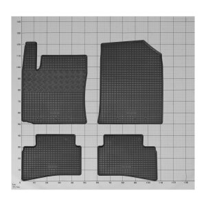 Gummimatten für KIA Stonic ab 2017 - schwarz, 1,5 cm Rand