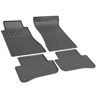 Gummimatten für MERCEDES C-Klasse W/S203 ab 2000 bis 2006 - schwarz, 1,5 cm Rand