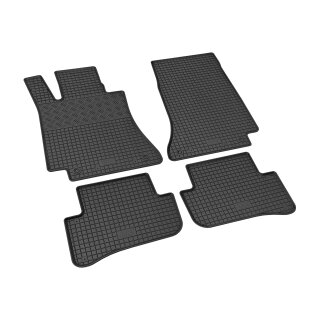 Gummimatten für MERCEDES C-Klasse W205 2014 bis 2021 - schwarz, 1,5 cm Rand