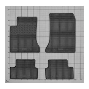 Gummimatten für MERCEDES CLA ab 2013 - schwarz, 1,5 cm Rand