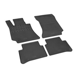 Gummimatten für MERCEDES E-Klasse W/S2012 ab 2009 bis 2016 - schwarz, 1,5 cm Rand