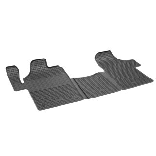 Gummimatten für MERCEDES Viano ab 2003 bis 2014 - 2/3 Sitze - schwarz, 1,5 cm Rand