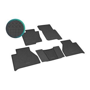 Gummimatten für MERCEDES X-Klasse ab 2017 bis 2020 - schwarz, 1,5 cm Rand