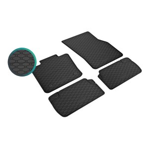 Gummimatten für MINI Cooper 3-tĂĽrig / 5-tĂĽrig ab 2013 - schwarz, 1,5 cm Rand