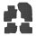Gummimatten für MITSUBISHI Eclipse Cross PHEV ab 2021 - schwarz, 1,5 cm Rand