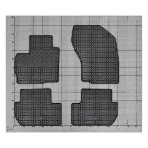 Gummimatten für MITSUBISHI Outlander ab 2007 bis 2022 - schwarz, 1,5 cm Rand