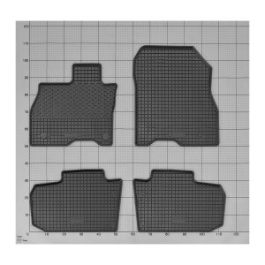 Gummimatten für NISSAN Leaf ab 2017 - schwarz, 1,5 cm Rand