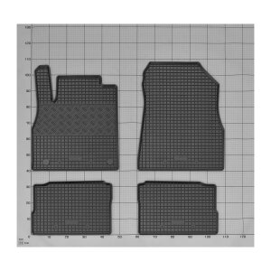 Gummimatten für NISSAN Micra V 2017- - schwarz, 1,5 cm Rand
