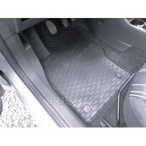 Gummimatten für OPEL Corsa D ab 2007 bis 2014 - schwarz, 1,5 cm Rand
