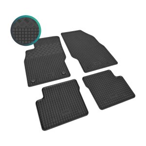 Gummimatten für OPEL Corsa F ab 2019 - schwarz, 1,5 cm Rand