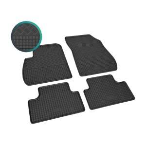 Gummimatten für OPEL Zafira C ab 2012 bis 2019 - 5Sitze - schwarz, 1,5 cm Rand