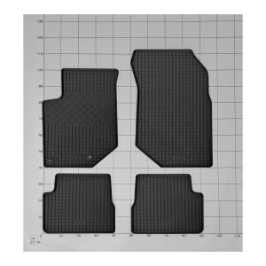Gummimatten für PEUGEOT 208 ab 2019 - schwarz, 1,5 cm Rand