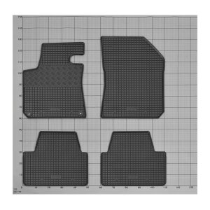 Gummimatten für PEUGEOT 308 SW ab 2014 bis 2021 - schwarz, 1,5 cm Rand