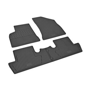 Gummimatten für PEUGEOT 5008 ab 2010 bis 2017 - schwarz, 1,5 cm Rand