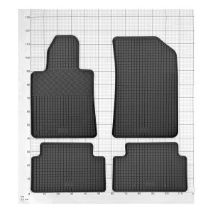 Gummimatten für PEUGEOT 508 Stufenheck/SW ab 2011 bis 2018 - schwarz, 1,5 cm Rand
