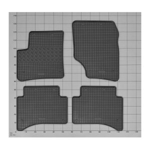 Gummimatten für PORSCHE Cayenne ab 2002 bis 2010 - schwarz, 1,5 cm Rand