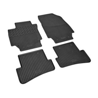 Gummimatten für RENAULT Captur ab 2013 bis 2019 - schwarz, 1,5 cm Rand