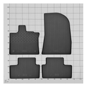 Gummimatten für RENAULT Captur ab 2020 - schwarz, 1,5 cm Rand
