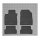 Gummimatten für RENAULT Clio III ab 2006 bis 2012 - schwarz, 1,5 cm Rand