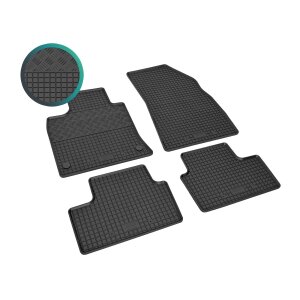 Gummimatten für RENAULT Clio V ab 2019 - schwarz, 1,5 cm Rand