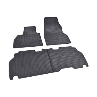 Gummimatten für RENAULT Kangoo ab 2008 bis 2021 - 5Sitze - schwarz, 1,5 cm Rand