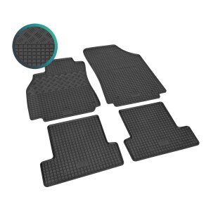 Gummimatten für RENAULT Megane SchrĂ¤gheck ab 2009 bis 2015 - schwarz, 1,5 cm Rand
