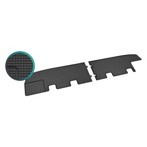 Gummimatten für RENAULT Trafic ab 2021 - 2Reihe â€“ OHNE LUFTEINLASS - schwarz, 1,5 cm Rand