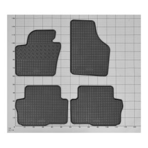 Gummimatten für SEAT Alhambra ab 2010 bis 2020 - 5Sitze - schwarz, 1,5 cm Rand