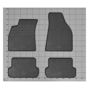 Gummimatten für SEAT Exeo ab 2008 bis 2013 - schwarz, 1,5 cm Rand