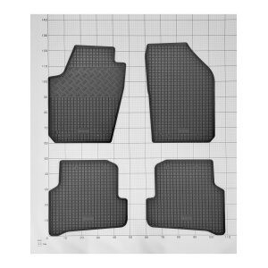 Gummimatten für SEAT Ibiza ab 2008 bis 2017 - schwarz, 1,5 cm Rand