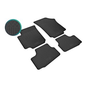 Gummimatten für SEAT Mii ab 2012 bis 2019 - schwarz, 1,5 cm Rand